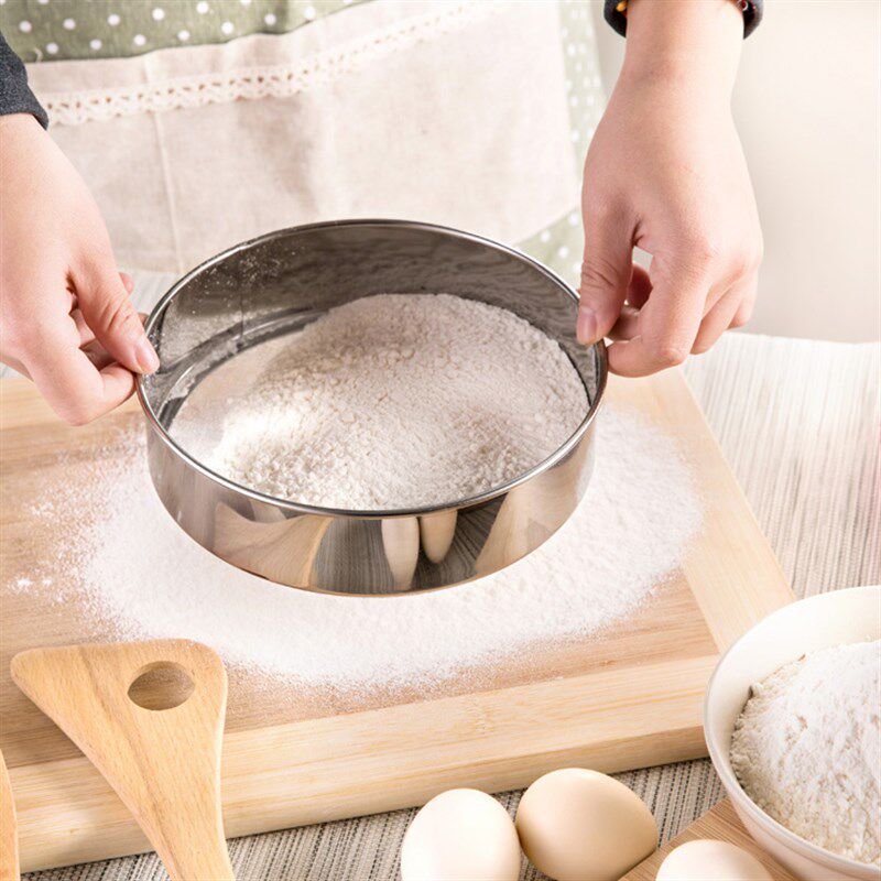 大小号超细不锈钢手动杯式面粉筛d子糖粉筛杯网筛面粉筛子过滤筛