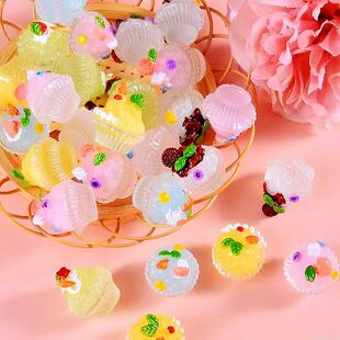 梦幻夜光冰沙食玩 奶油冰沙杯DIY手机壳头饰装饰材料树脂小摆件