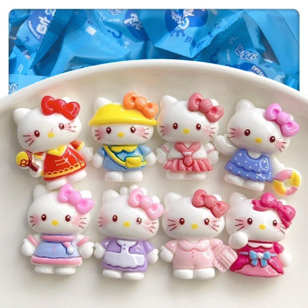 亮面kitty卡通猫咪盲袋立体水杯贴保温杯手工DIY奶油胶咕卡收纳