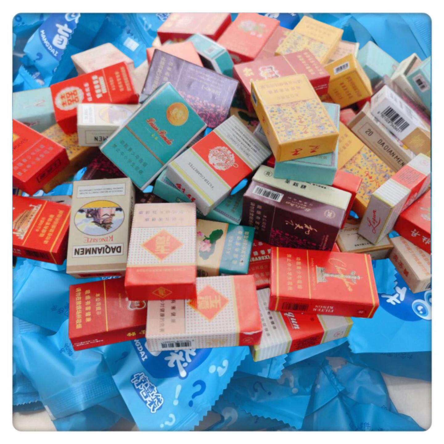 盲袋仿真立体烟盒模型创意个性微景观装饰小摆件手工DIY饰品玩具