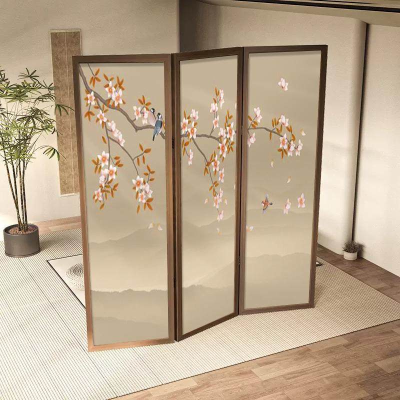 宋代美学中式花鸟屏风移动折屏