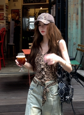 ooooo official official的新品喔豹纹oooooofficial性感辣妹露背