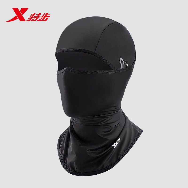 特步冰丝头套摩托车头盔内衬不位移夏季薄款男士防晒面罩机车全脸