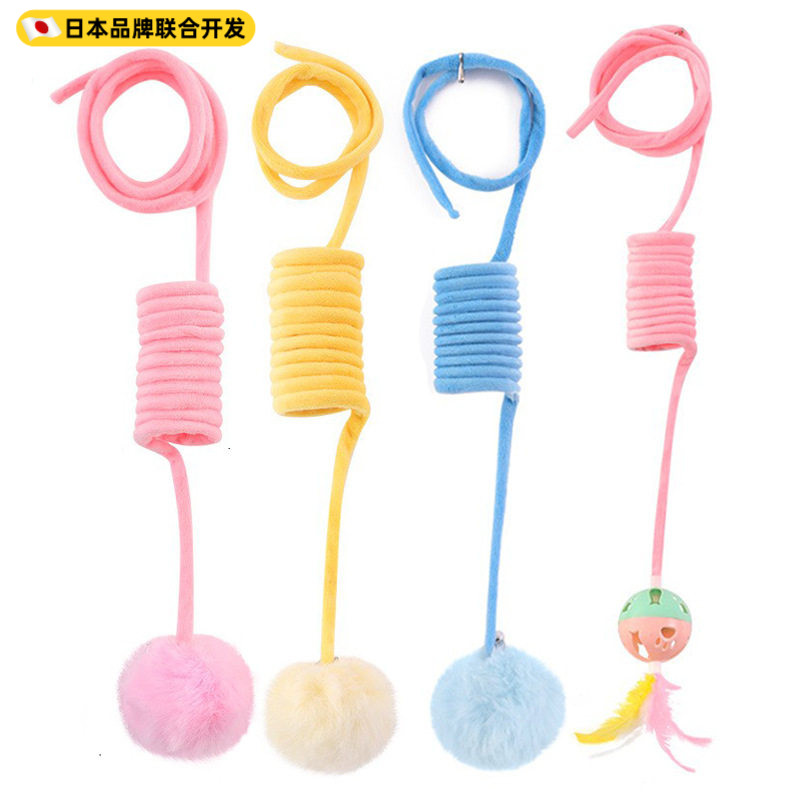 猫玩具自嗨吸盘弹簧兔毛球逗猫棒可伸缩悬挂秋千猫玩具宠物用品,宠物/宠物食品及用品,宠物智能玩具,淘宝优惠券,粉丝福利购,淘宝优惠卷
