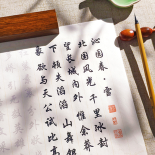 行楷毛笔字帖入门临摹套装初学者成人书法练字专用加厚宣纸毛泽东沁园春文天祥正气歌唐寅诗词小行书小楷描红