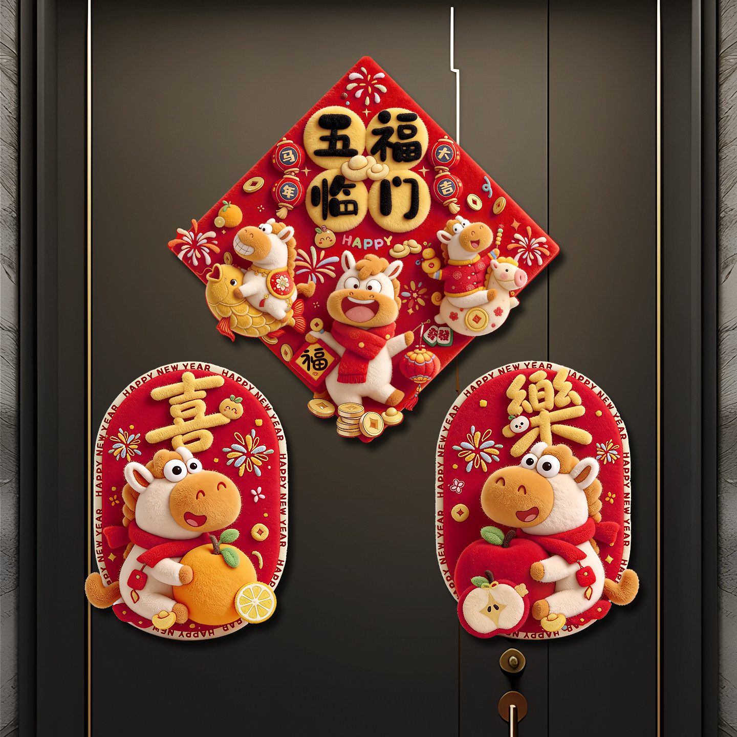 磁吸福字门贴2026马年新款新年入户大门贴纸窗花过年春节装饰布置,节庆用品/礼品,喜字/剪纸/贴纸,淘宝优惠券,粉丝福利购,淘宝优惠卷