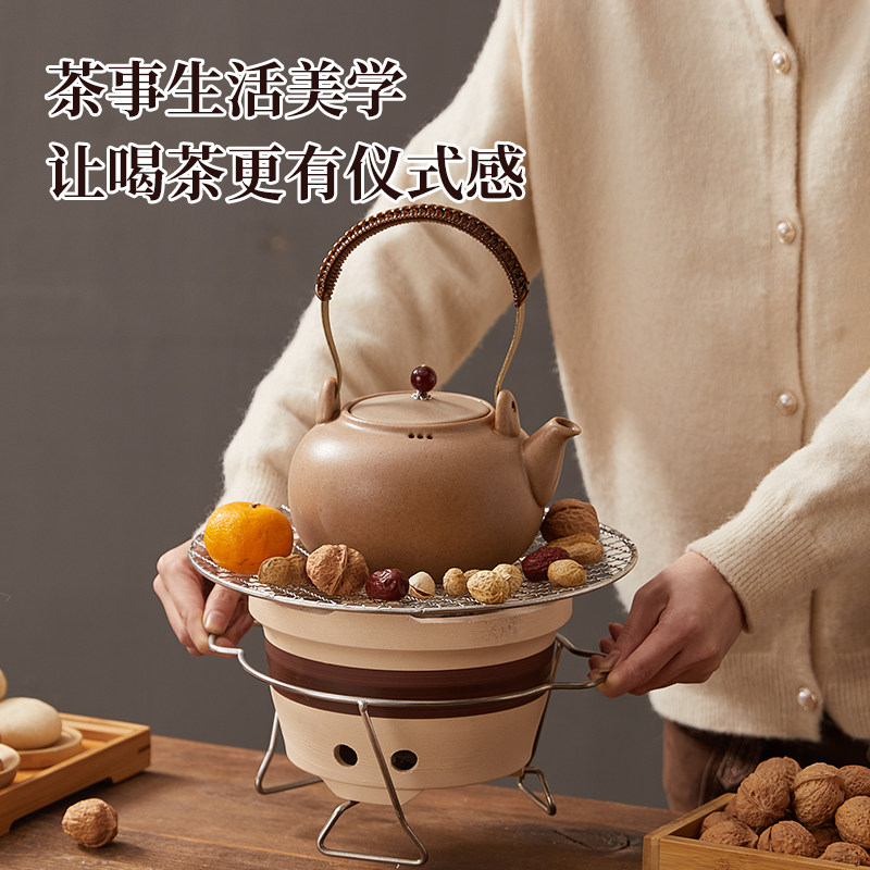 阳台围炉煮茶烤火炉套装器具全套烧烤炉子家用户外取暖烧烤架围聚