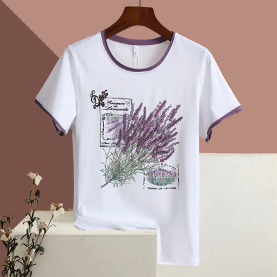 短袖潮薄款纯棉刺绣女士洋气夏季