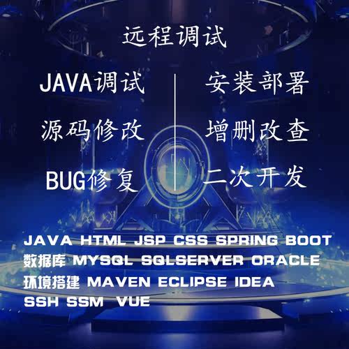 Java代码调试bug问题解决修改项目后端网站系统二次开发源码修改