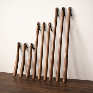 黑胡桃木鞋拨子家用拔鞋穿鞋神器鞋把子鞋抽鞋扒子长鞋拔子提鞋器