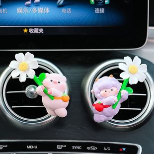香氛装 香薰出风口车载艺术家汽车香水摆件空调夏季 饰饰品网胖车红