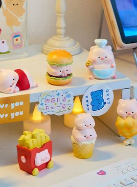 创意猪猪汽车摆件公仔卡通小猪