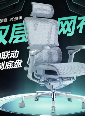 恋树L2人体工学电脑椅家用办公椅久座电竞椅子 双层网布 整椅发货