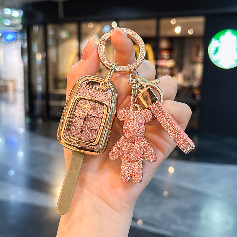 适用于本田飞度钥匙套老款锋范缤智哥瑞竟瑞直板包雅阁crv女扣xrv