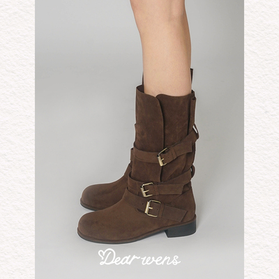 手工鞋长靴wddy多色帅气甜美