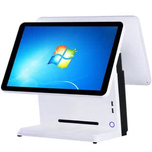 酷睿i3i5 支付 8G256G触摸双屏收银机一体机零售小超市便利店扫码