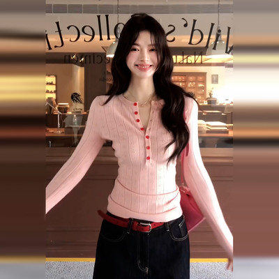 2025新款韩系漂亮粉色针