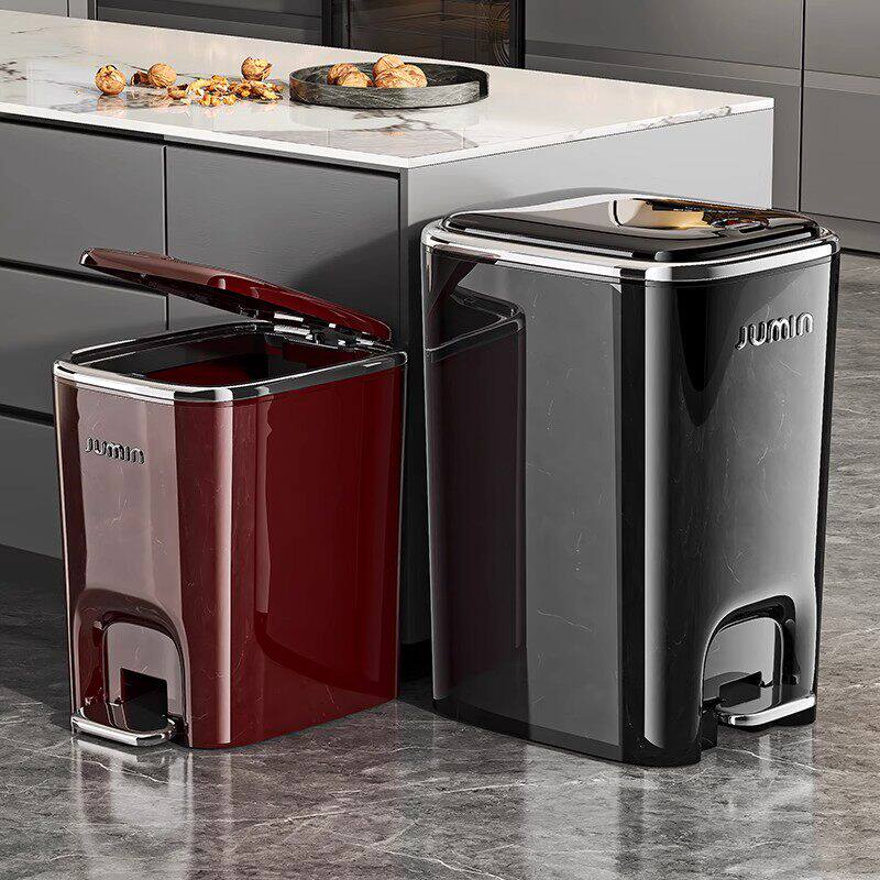 日本垃圾桶轻奢大容量2026新款带盖子脚踏式客厅化妆室厕所卧室纸