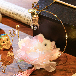 元宵灯笼2026新款兔子古风儿童灯笼成品玉兔花灯挂饰传统夜市摆摊