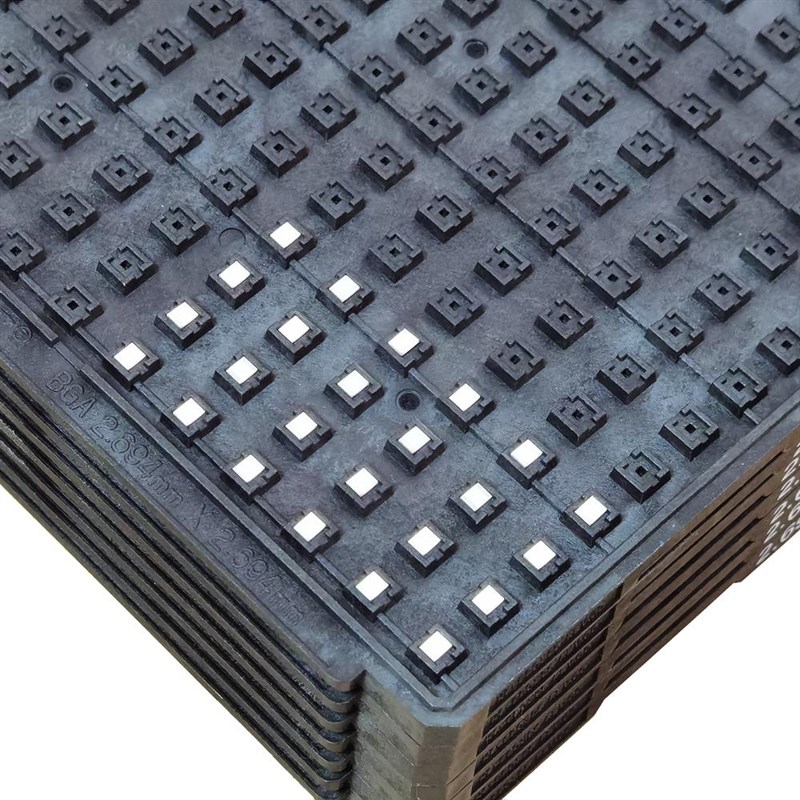 ic集成周转塑料托盘电子元器件小芯片tray盘耐高温防静电FBGA封装