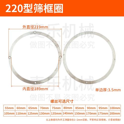 家用粉碎机筛框圈罗底框饲料机筛网架打粉机筛片总成框磨粉机钢圈