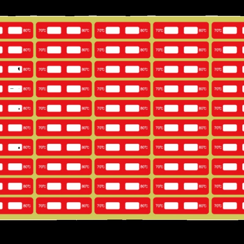 铁路专用变色测温贴 感温贴测温纸测温贴片温度SWX7080-4-12