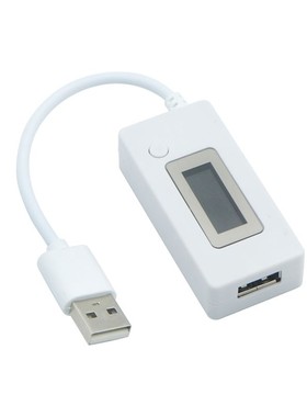 白色USbB电流电压电池容量测试仪表充电宝手机充电负载放电监测器