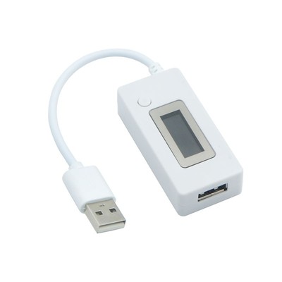 白色USbB电流电压电池容量测试仪表充电宝手机充电负载放电监测器