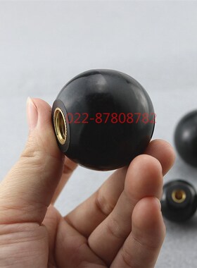 黑色红色胶木球圆球手柄电木球形手轮机床拉手把手 M4M5MV6M8..M1