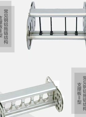 机床TLII钢制拖链304不锈钢金属坦克链桥式封闭III型钢铝拖链