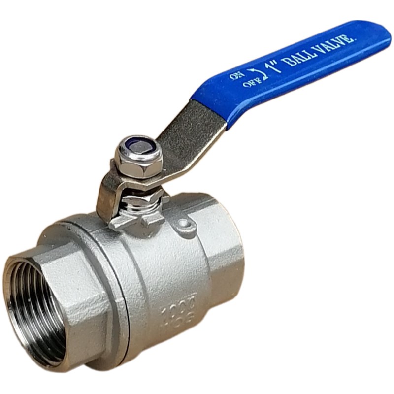 304不锈钢球阀二两片式201内螺纹丝口牙扣水管开关阀门6分1寸DN25