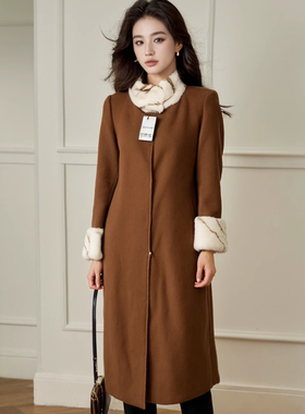 【凯撒】 精选女装秋冬新款高端洋气时尚奶咖女士大衣-3325