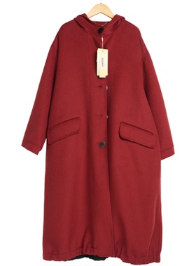 睐牌精选品牌女装高端休闲时尚气质百搭女紫红色大衣睐A4-33061