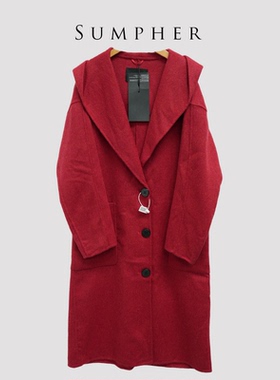 【广州杰哥Jack】Sumpher演出家专柜新款高端百搭红色大衣-8205