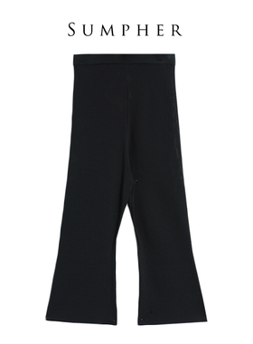 卡利亚里品牌撤柜折扣高端时尚气质百搭黑色裤子A34-K0100