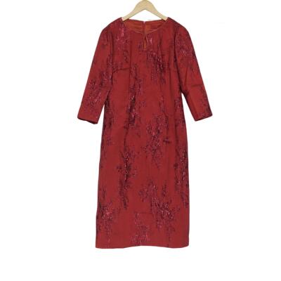 【六礼】精选品牌女装高端时尚气质百搭红色连衣裙A1-17231
