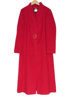 睐牌精选品牌女装高端休闲时尚气质百搭女红色大衣睐A4-33573