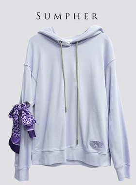 【广州杰哥Jack】Sumpher卓家专柜时尚高端气质紫色卫衣-4548