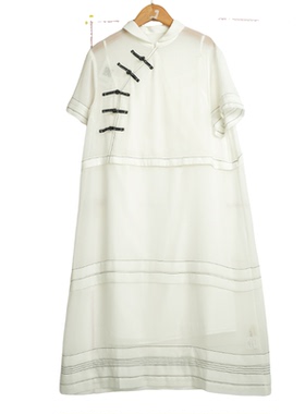 【佗寂】A2装新款高端洋气通勤气质白色连衣裙-2L255