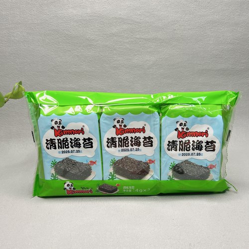 临期 韩国进口kimnori清脆海苔4gx3/袋即食休闲零食寿司包饭