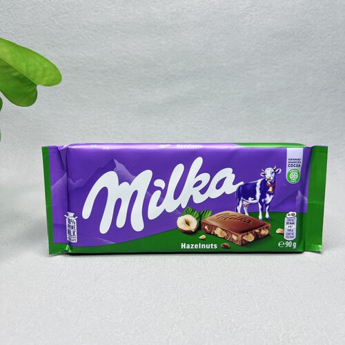 临期 德国Milka榛仁巧克力90g进口牛奶巧克力零食