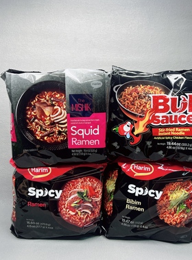 临期 韩国进口特辣酱拌面/海鲜风味方便面4包入美味泡面夜宵代餐