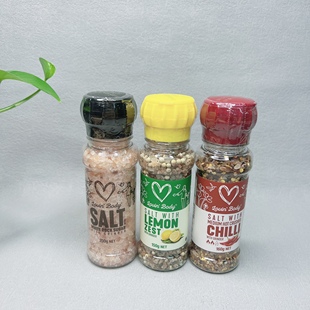 临期 澳大利亚进口爱到骨子里柠檬盐中辣红辣椒白糖调味盐中西餐
