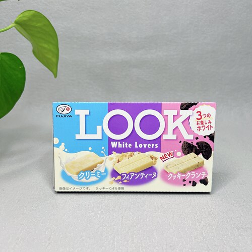 临期清仓 日本进口不二家LOOK三种口味代可可脂白巧克力制品43g