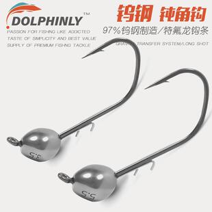 路亚微铅钩防脱大钩门钨钢铅头钩钝角钩特氟龙鲈鱼鳜鱼内德钩