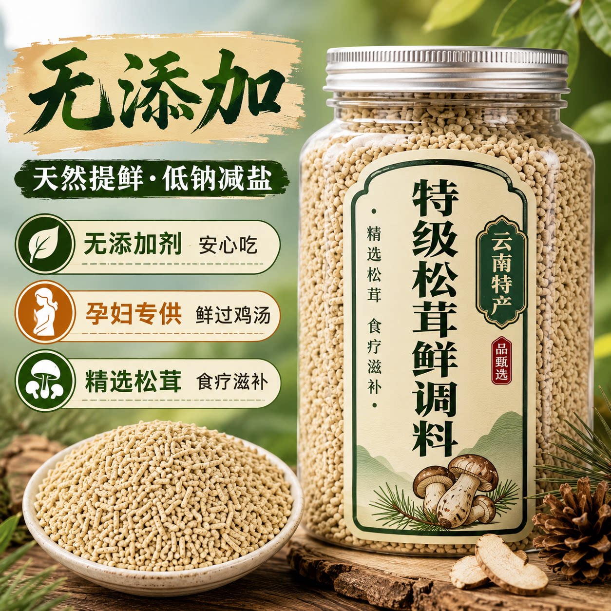 儿童有机松茸鲜调味料官方旗舰店正品0添加正宗野生一级鲜婴儿宝