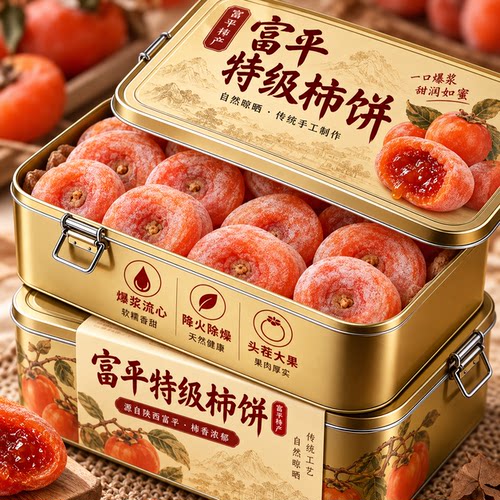【无添加】富平流心霜降柿饼