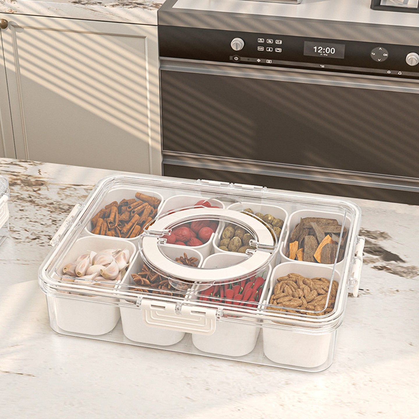 厨房家用调料盒大料香料收纳盒食品级防虫保鲜调味料收纳盒方洁