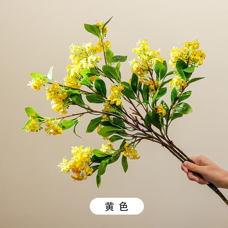 千里香丁香花仿真花3支套装造景高品质假花装饰道具田园花艺插花