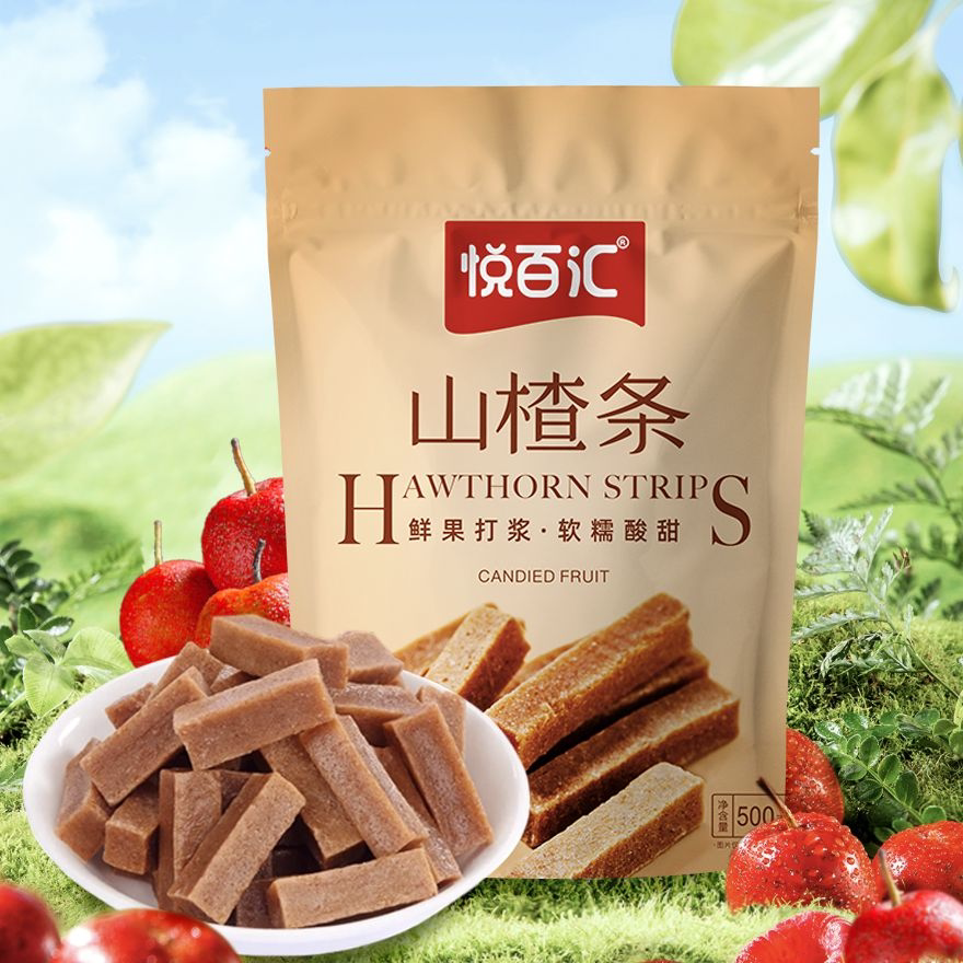 【悦百汇】山楂条500g营养酸甜健康优质网红零食蜜饯果干果脯甄选